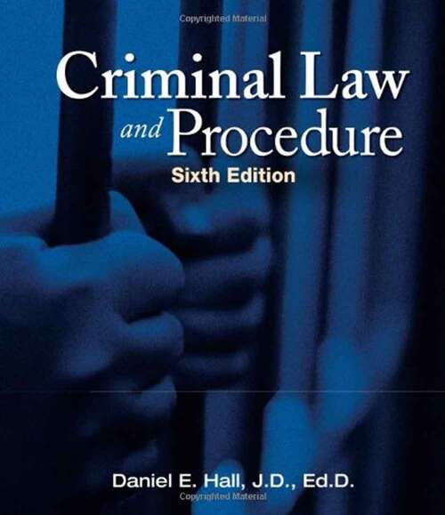 Book cover of Criminal Law And Procedure (6)