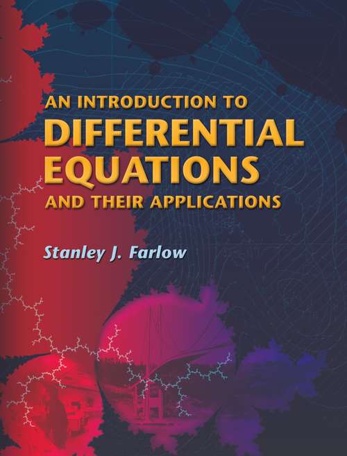 Book cover of An Introduction to Differential Equations and Their Applications