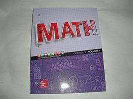 Book cover of Glencoe Math [Course 3, Volume 1]