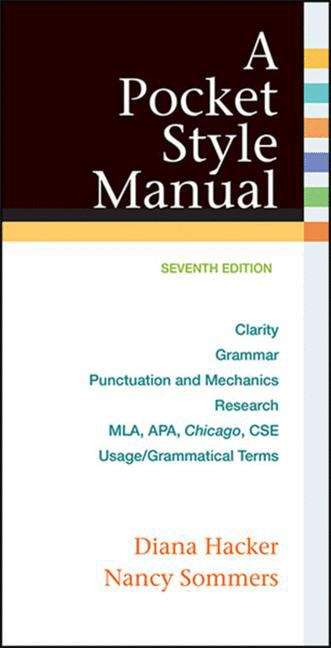 A Pocket Style Manual (2016 MLA Update Edition)