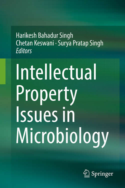 Book cover of Intellectual Property Issues in Microbiology (1st ed. 2019)