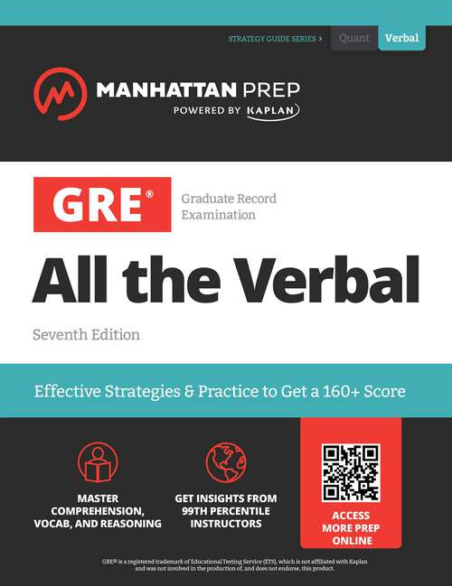 Book cover of GRE All the Verbal (Seventh Edition) (Manhattan Prep GRE Prep)