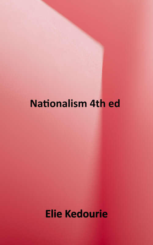 Book cover of Nationalism (4)