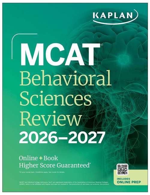 Book cover of MCAT Behavioral Sciences Review 2026-2027: Online + Book (Kaplan Test Prep)