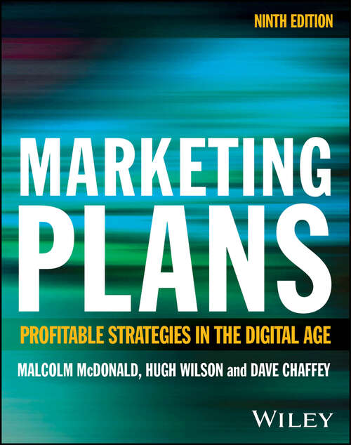 Book cover of Marketing Plans: Profitable Strategies in the Digital Age (9)