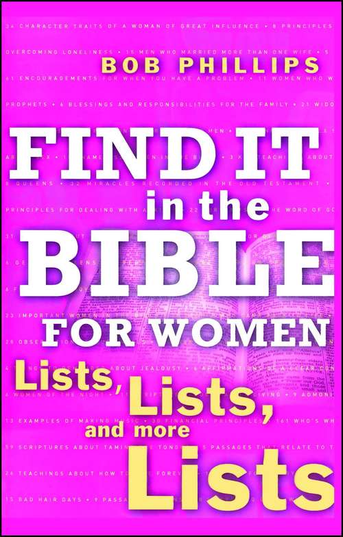 Book cover of Find It in the Bible for Women