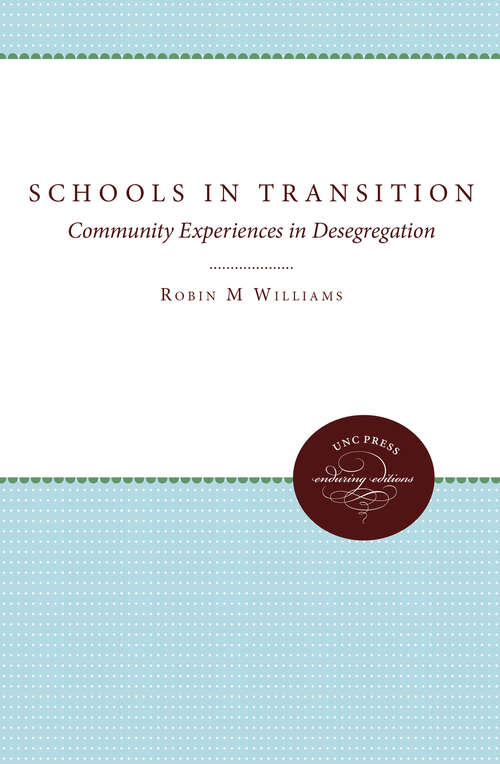 Book cover of Schools in Transition