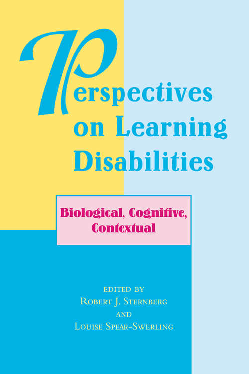 Book cover of Perspectives On Learning Disabilities: Biological, Cognitive, Contextual