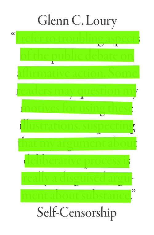 Book cover of Self-Censorship