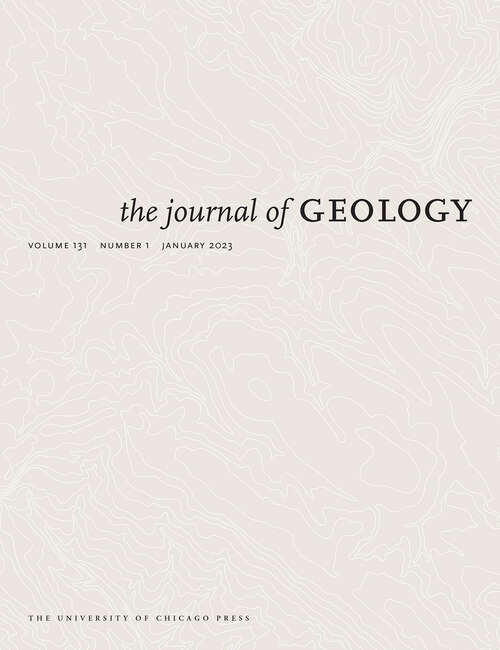 Book cover of The Journal of Geology, volume 131 number 1 (January 2023)