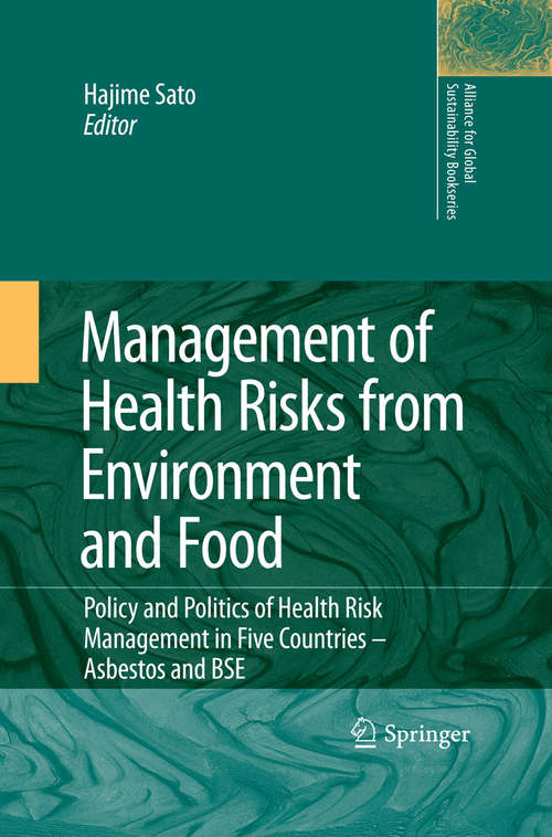 Book cover of Management of Health Risks from Environment and Food
