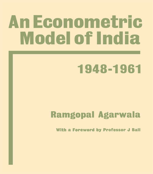 Book cover of Econometric Model of India