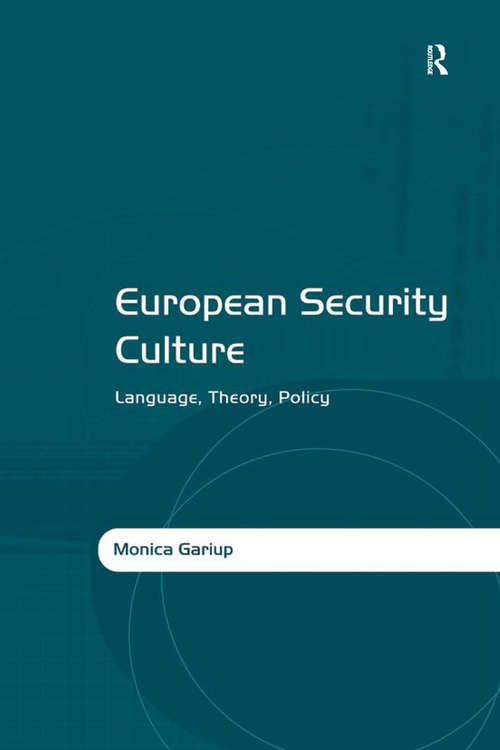 Book cover of European Security Culture
