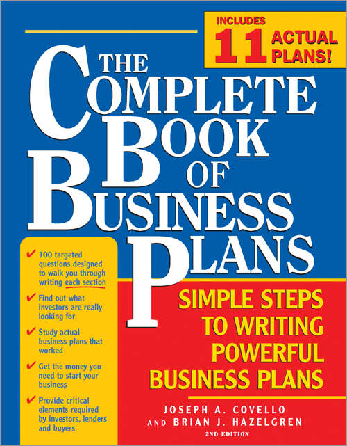 Book cover of The Complete Book of Business Plans: Simple Steps to Writing Powerful Business Plans (2) (Complete Book of)