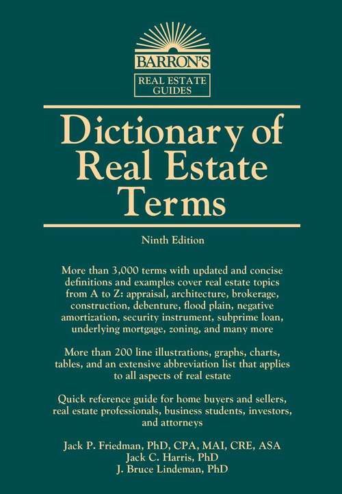 Dictionary of Real Estate Terms (Barron's Business Dictionaries)