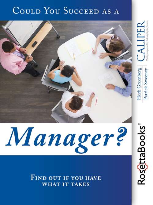 Book cover of Could You Succeed as a Manager?