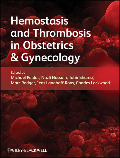 Book cover of Hemostasis and Thrombosis in Obstetrics and Gynecology
