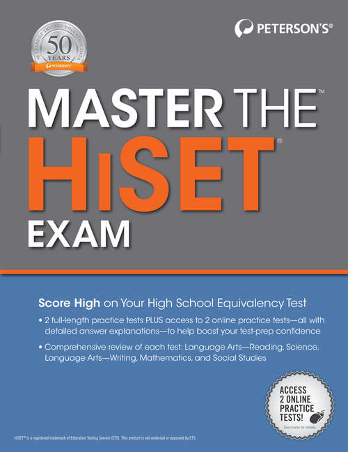 Book cover of Master the HiSet, 1st edition