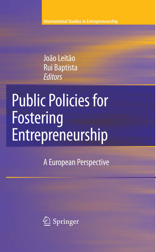 Public Policies for Fostering Entrepreneurship
