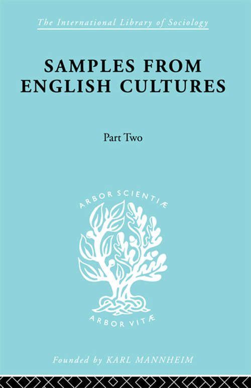 Samples English Cult V2 Ils 88: Part 1 (International Library of Sociology)