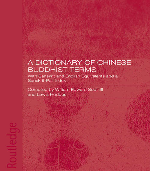 Cover image of A Dictionary of Chinese Buddhist Terms