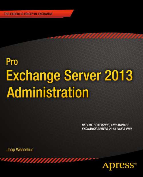 Book cover of Pro Exchange Server 2013 Administration