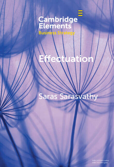 Book cover of Effectuation: Rethinking Fundamental Concepts in the Social Sciences (Elements in Business Strategy)