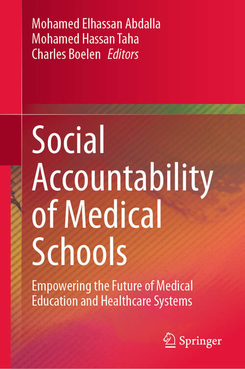 Book cover of Social Accountability of Medical Schools: Empowering the Future of Medical Education and Healthcare Systems