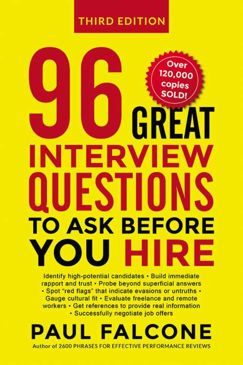 Book cover of 96 Great Interview Questions to Ask Before You Hire