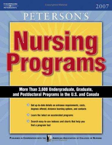 Book cover of Peterson's Nursing Programs 2007