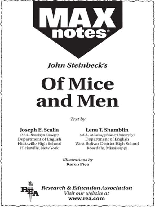 Book cover of Of Mice and Men (MAXNotes Literature Guides)