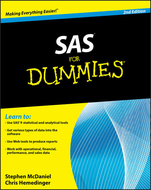 Book cover of SAS For Dummies