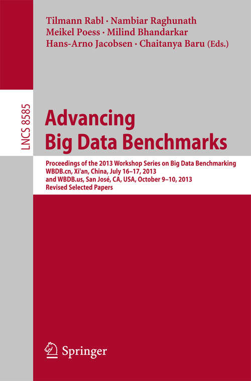 Book cover of Advancing Big Data Benchmarks