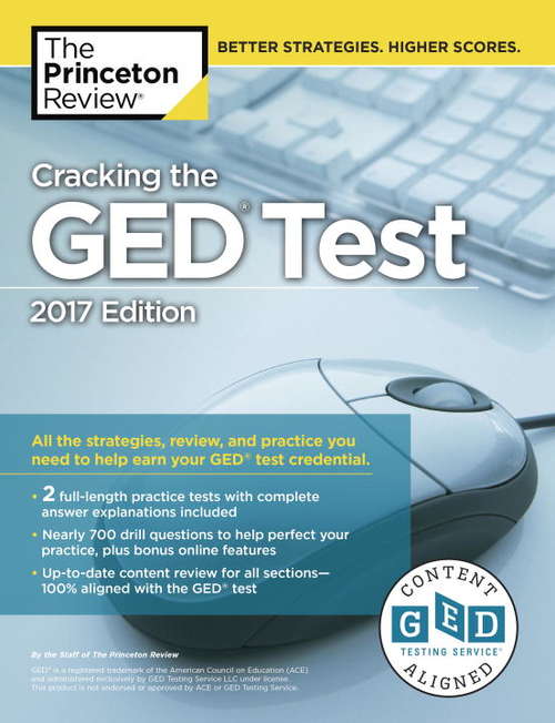 Book cover of Cracking the GED Test with 2 Practice Tests, 2017 Edition