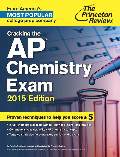 Book cover of Cracking the AP Chemistry Exam, 2013 Edition