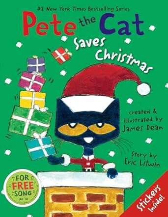 Book cover of Pete the Cat Saves Christmas
