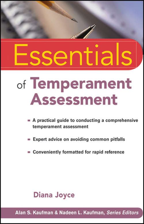 Book cover of Essentials of Temperament Assessment