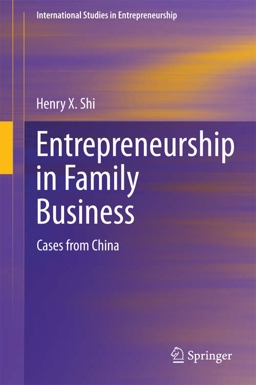 Book cover of Entrepreneurship in Family Business