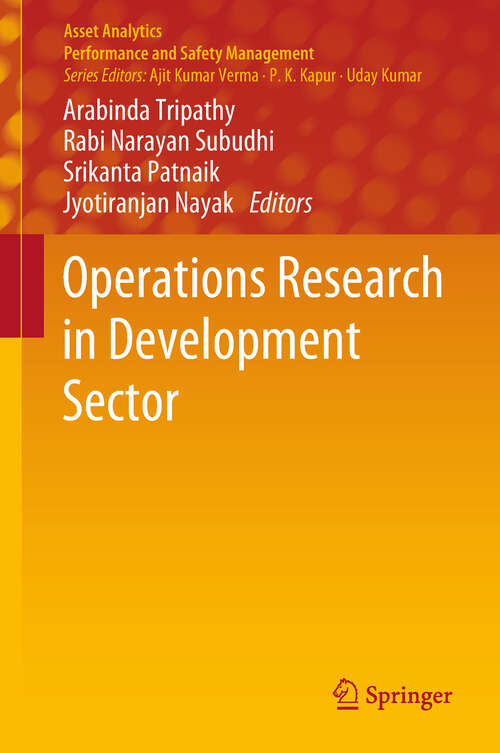 Book cover of Operations  Research in Development Sector (Asset Analytics)