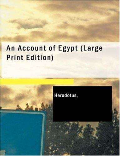 Book cover of An Account of Egypt