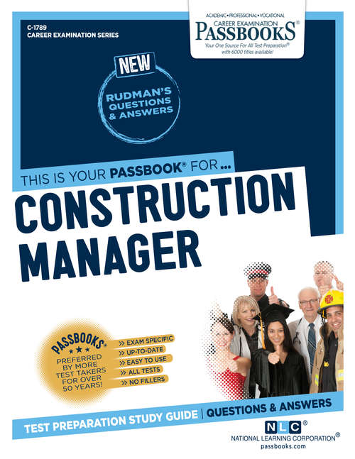 Book cover of Construction Manager: Passbooks Study Guide (Career Examination Series)