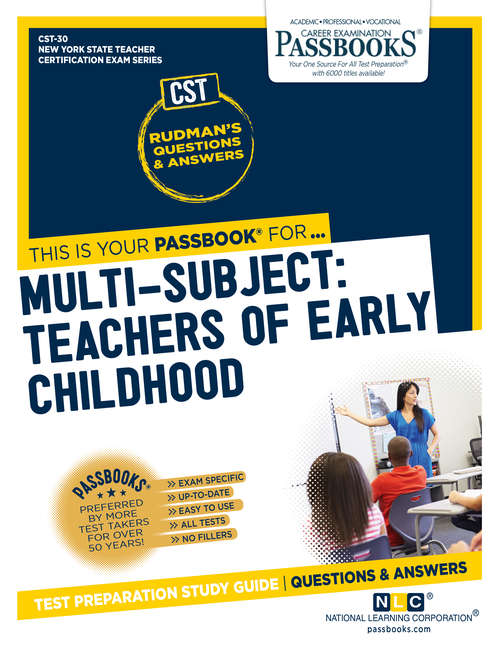 Book cover of Multi-Subject: Teachers of Early Childhood (Birth–Gr. 2): Passbooks Study Guide (New York State Teacher Certification Examination Series (NYSTCE))