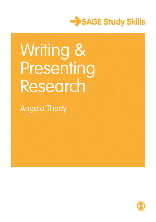 Book cover of Writing and Presenting Research