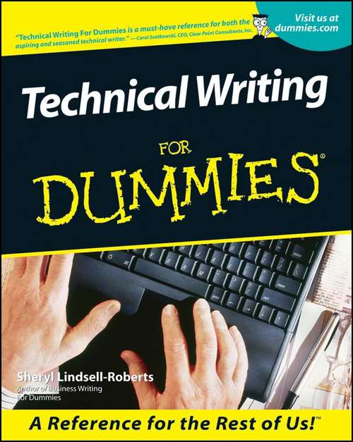 Book cover of Technical Writing for Dummies (For Dummies Series)