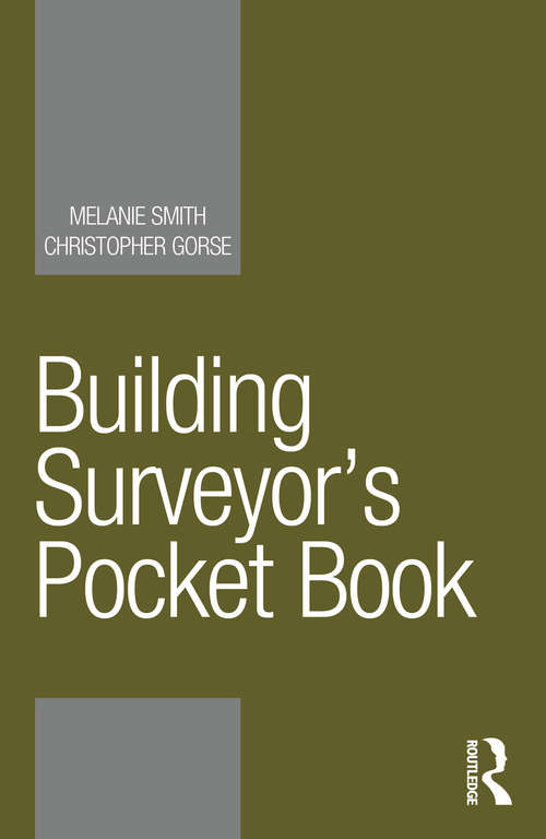 Building Surveyor’s Pocket Book (Routledge Pocket Books)