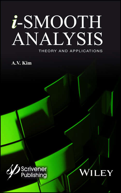 Book cover of i-Smooth Analysis: Theory and Applications