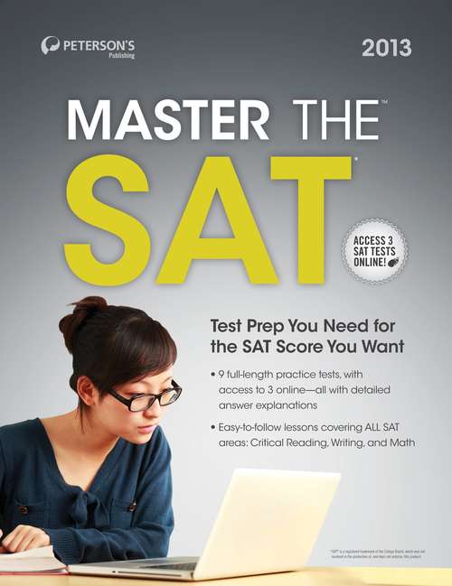 Book cover of Master the SAT  2013: Diagnosing Strengths and Weaknesses: Part II of V