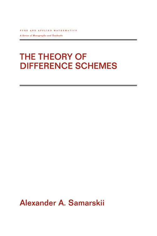 Book cover of The Theory of Difference Schemes (1)