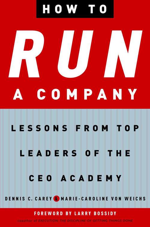 How to Run a Company
