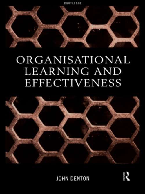 Book cover of Organisational Learning and Effectiveness
